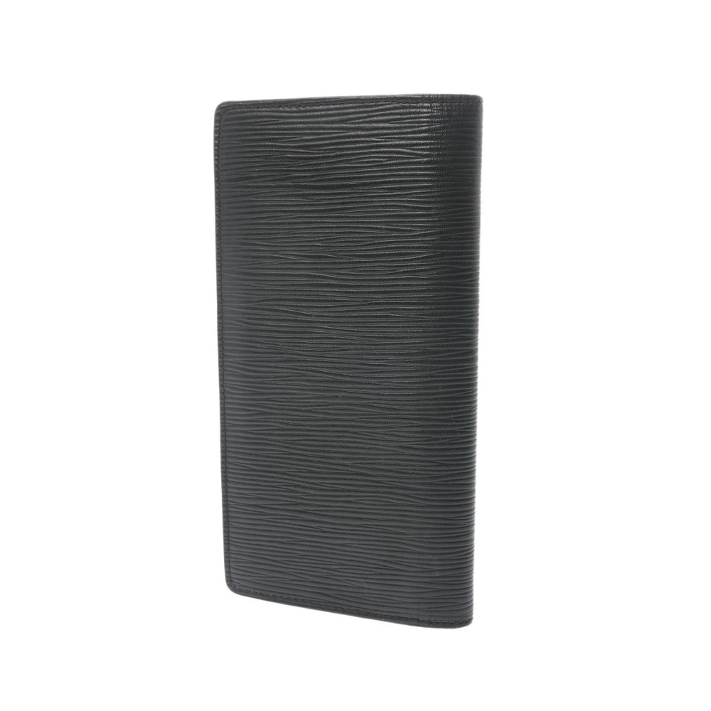 Louis Vuitton Noir Brazza Long Leather Wallet Black Portefeuille Epi Black